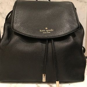 Kate spade drawstring leather back pack